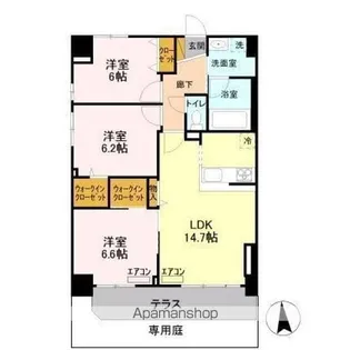 アンクレージュ【1階】の間取り