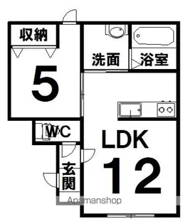 フォレスト新町Ⅰ【102号室】の間取り