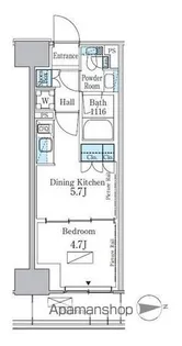 パークアクシス新宿百人町【7階】の間取り