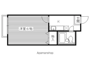 ハイツカワイ【206号室】の間取り