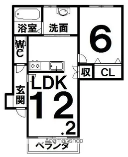 BRAVE【102号室】の間取り