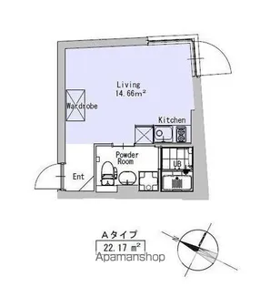 エクサム初台【3階】の間取り