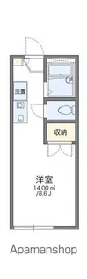 レオパレスリバーサイド染地【2階】の間取り
