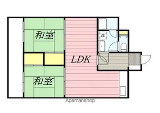 ハピネス岡村【4階】の間取り