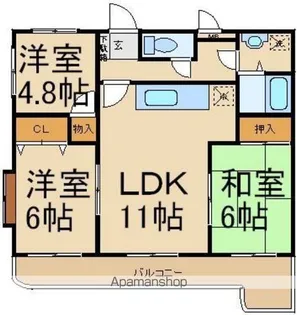 プリマベーラ壱番館【3階】の間取り