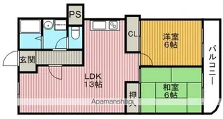 サンハイツ豊中【2階】の間取り