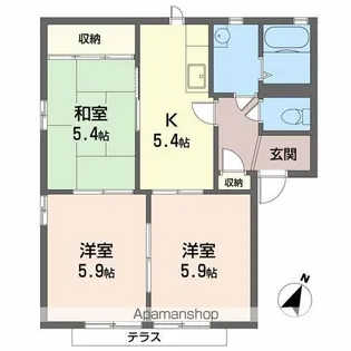 セントラル ハイツ【B103号室】の間取り