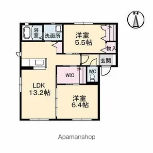 FE.モデナ【A102号室】の間取り