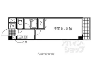 パインパレス黒門【301号室】の間取り
