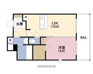ランドセントラル梅田【7階】の間取り