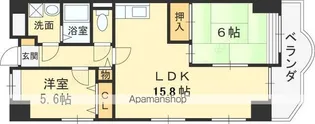 センターロイヤル【5階】の間取り
