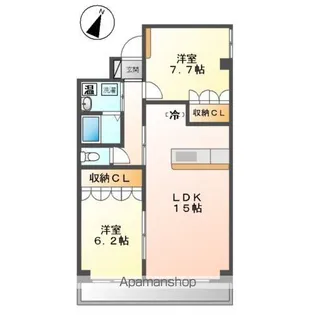カルキノス【3階】の間取り