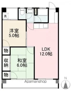 メルベール木太【301号室】の間取り