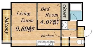 プライム円山【6階】の間取り