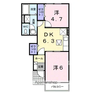 プロスパー・Ⅱ【1階】の間取り