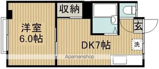 ブラウンハウス【2-B号室】の間取り