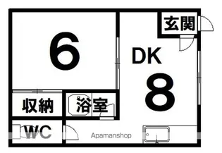 ハイツいこい【1階】の間取り