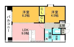 ラファセエスティーロ箱崎駅前【7階】の間取り
