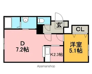 レーベンハイム【303号室】の間取り
