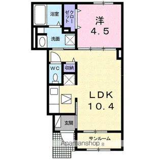 カーサ アリエッタ C【1階】の間取り