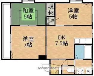 フィフティズB【3階】の間取り