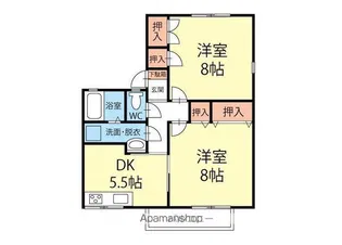 ウィステリア沢村A【203号室】の間取り