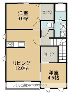 サンライズ黒木【201号室】の間取り