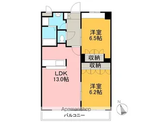 NY WEST HARLEY A【1階】の間取り