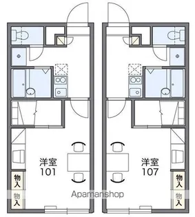 レオパレスヴィレッジオブホープ【203号室】の間取り