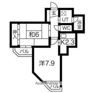 ラウムズ虹ヶ丘【3階】の間取り