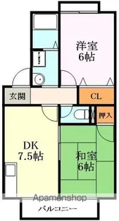 TタウンD棟【203号室】の間取り