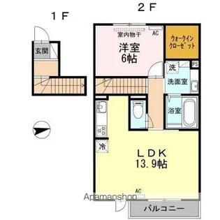 クレールM2【2階】の間取り