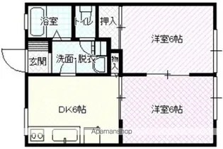 茨城県ひたちなか市大字市毛【アパート】の間取り