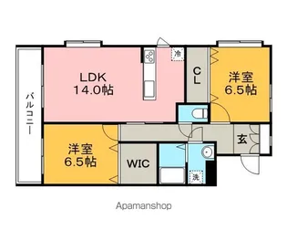 ボリ・モゼⅡ【608号室】の間取り