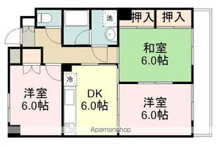 フレシール八木山【5階】の間取り