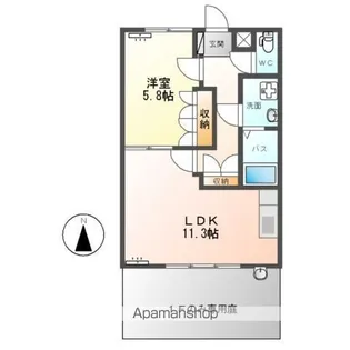 1LDKの間取り画像