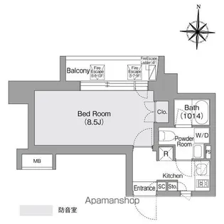 コンフォリア・リヴ森下MUTIO【6階】の間取り