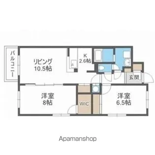 ミーテ新さっぽろ【101号室】の間取り
