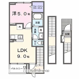 サイカス桟橋通【3階】の間取り