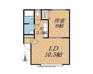 マジェスタ宝来【1階】の間取り