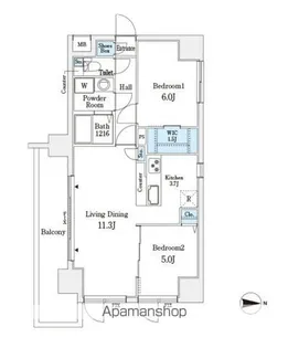 パークキューブ小岩【4階】の間取り