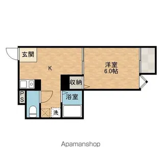 青葉丘コーポⅡ【4階】の間取り