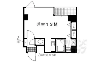 ラフィーネ御池【708号室】の間取り