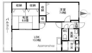 ユーミーあけぼの【2階】の間取り