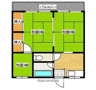 近江アパート南棟【12号室】の間取り