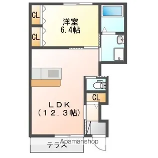 メルヴェーユ【1階】の間取り