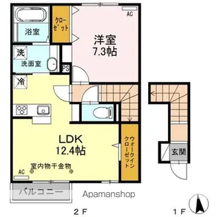 SENCIA里山辺【2階】の間取り