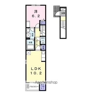 シャルマン吹上Ⅱ【2階】の間取り