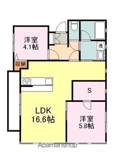 広島県福山市新涯町1丁目【アパート】の間取り