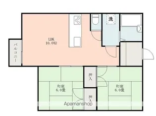 ホープヒル武蔵【A-101号室】の間取り